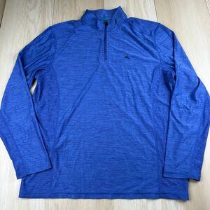 Tommy Bahama Mens Blue Islandzone Lightweight Pullover 1/4 Zip Sweatshirt Medium